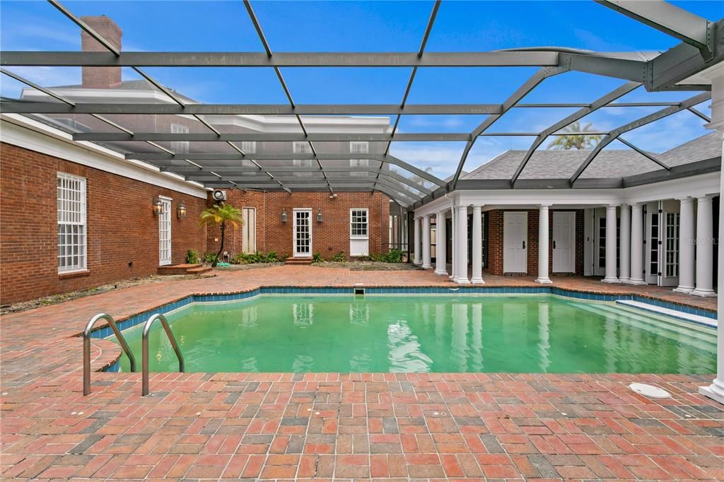 Glass Ceilings, Interior, Pool, Stone Walls, Sun Room