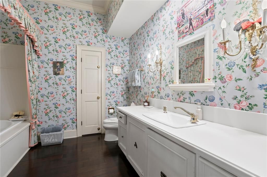 Bathroom, Interior, Wood Texture Flooring