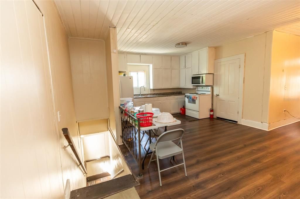 Dining room, Interior, Kitchen, Wood Texture Flooring