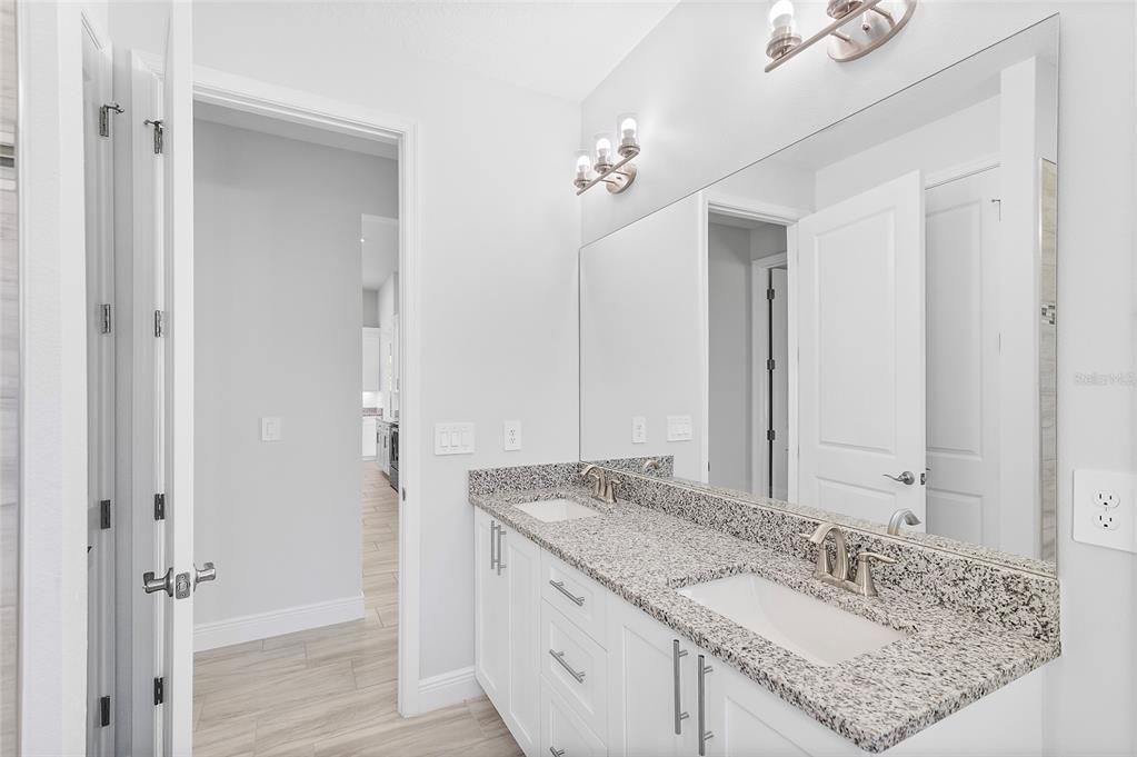 Bathroom, Dual Sink Vanities, Interior, Wood Texture Flooring