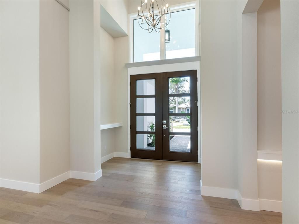 Chandelier, Interior, Wood Texture Flooring