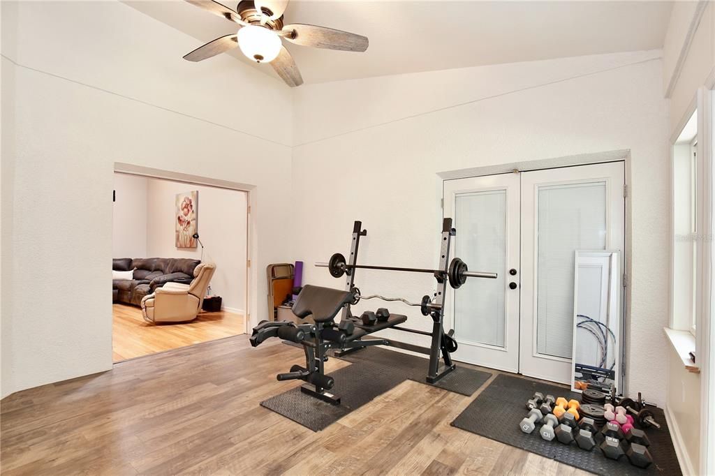 Fitness Equipment, Interior, Wood Texture Flooring