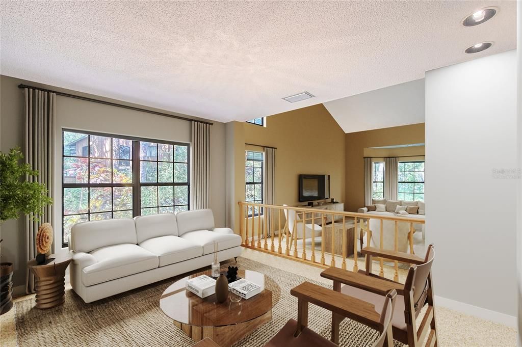 Interior, Living room, Recessed Lighting