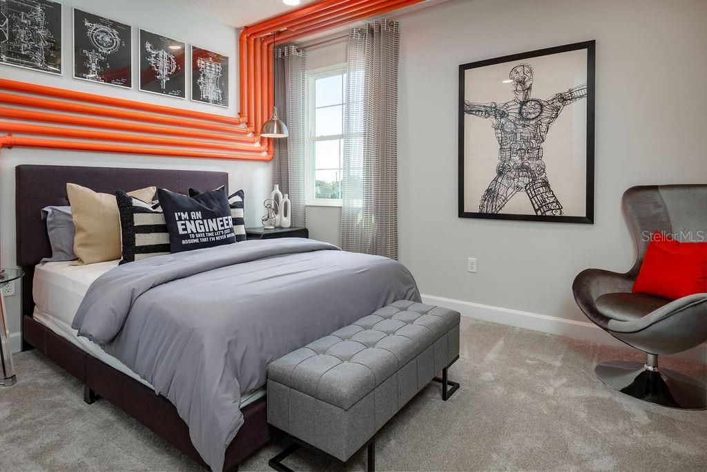 Bedroom, Interior, Recessed Lighting