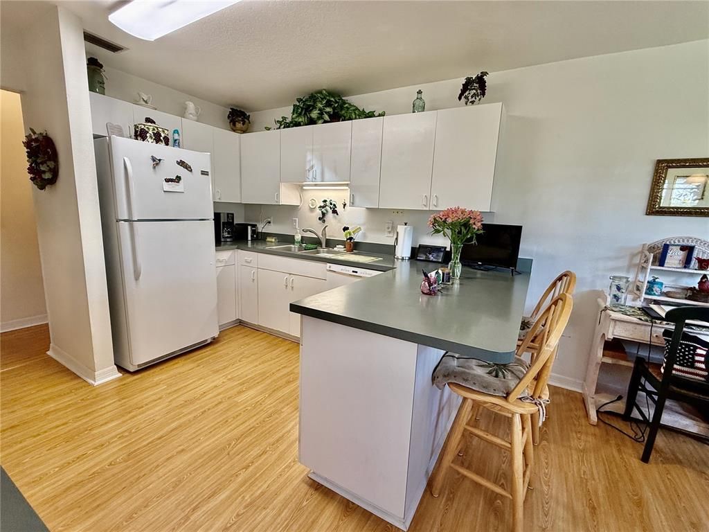 Interior, Kitchen, Wood Texture Flooring