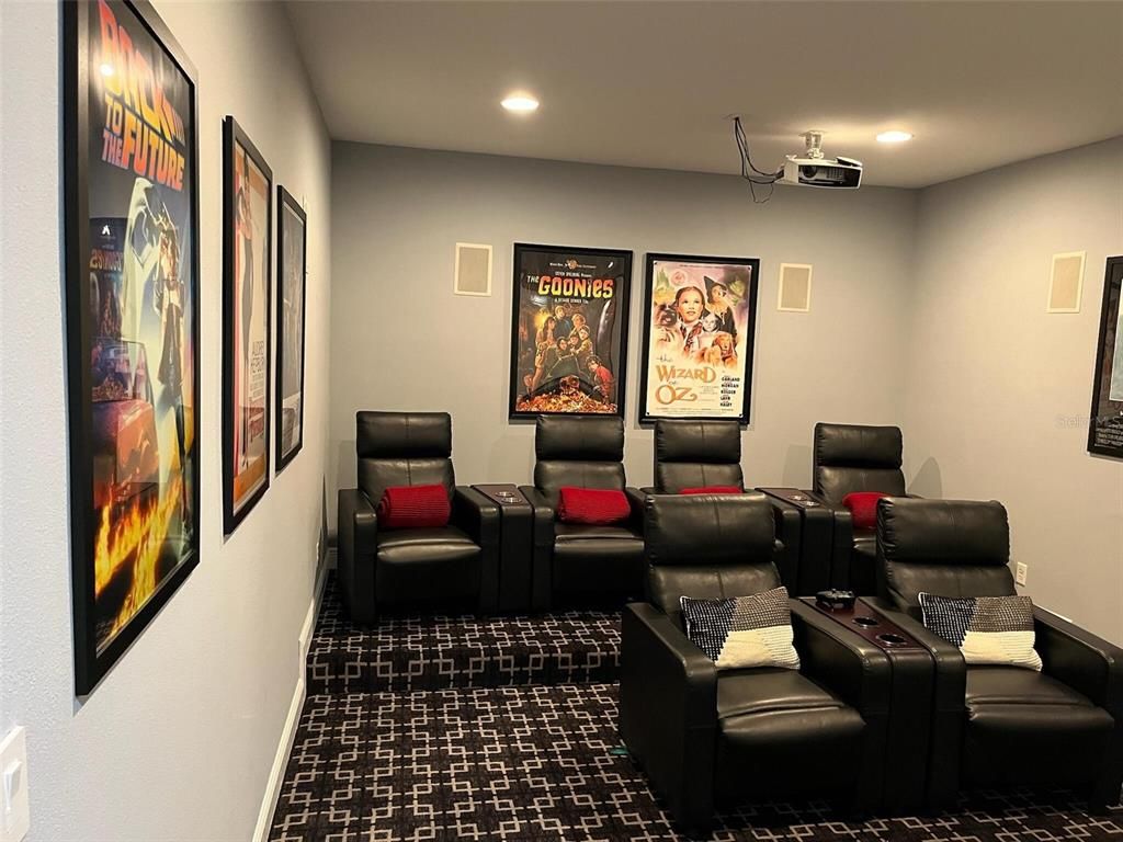 Home Theatre Room, Interior, Recessed Lighting, Theatre Room