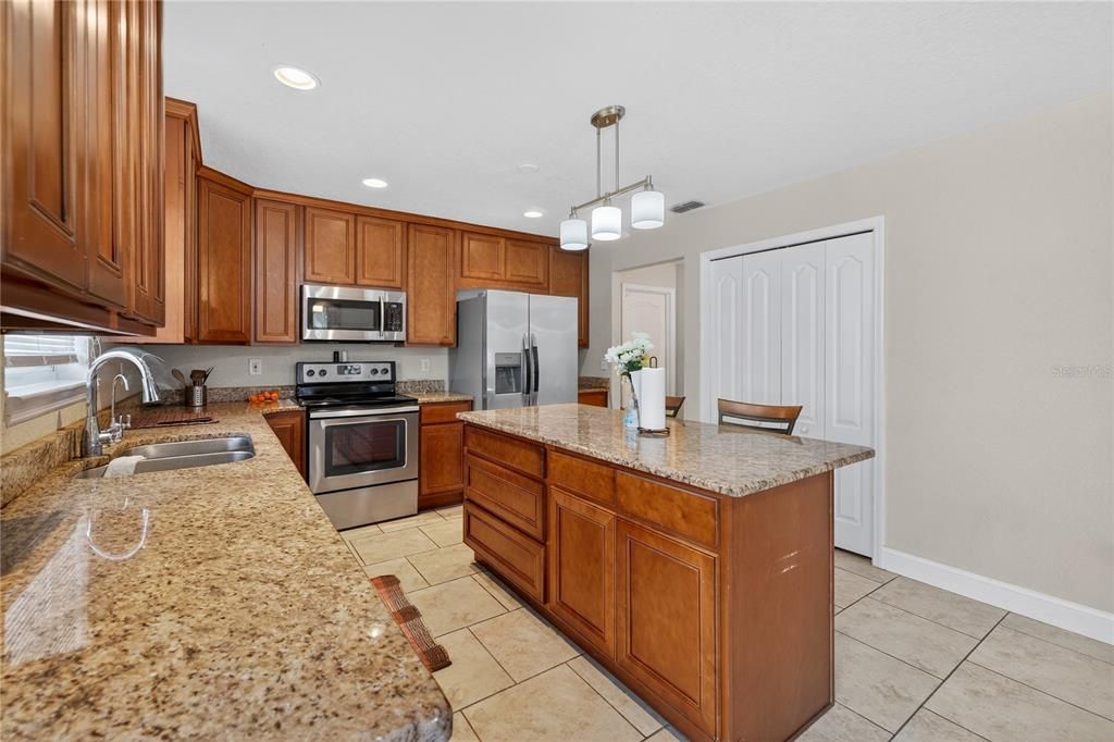 Interior, Kitchen, Pendant Lights, Recessed Lighting, Stainless Steel Appliances