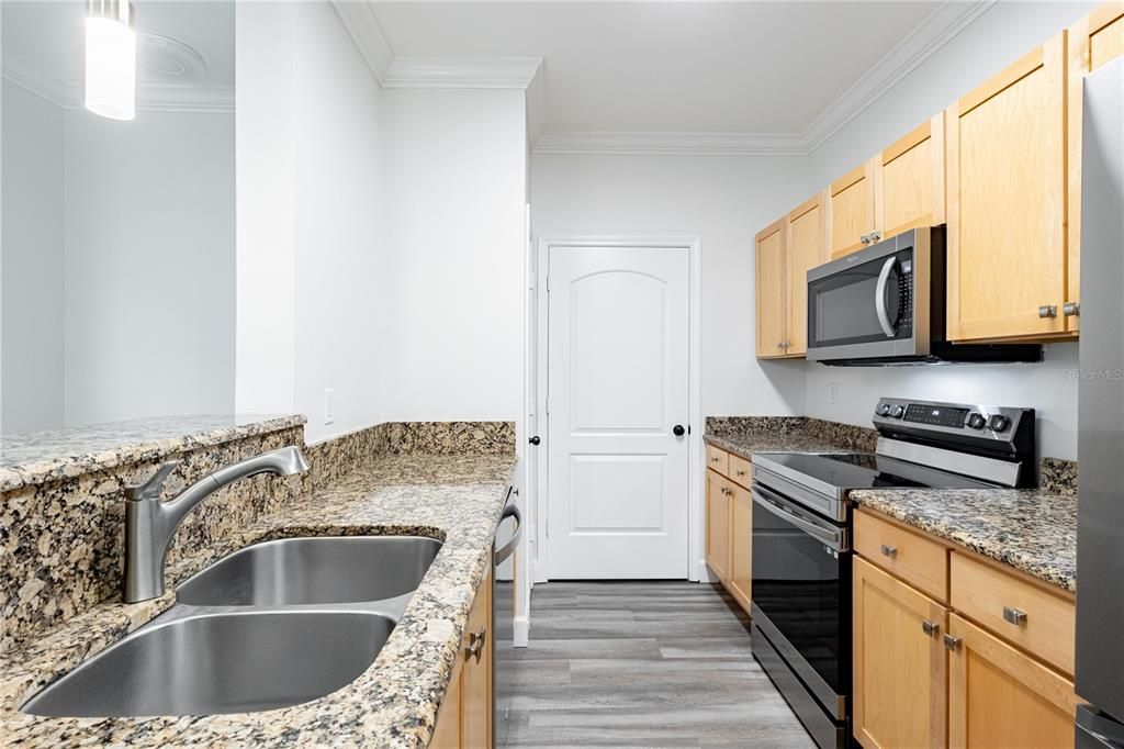 Interior, Kitchen, Wood Texture Flooring