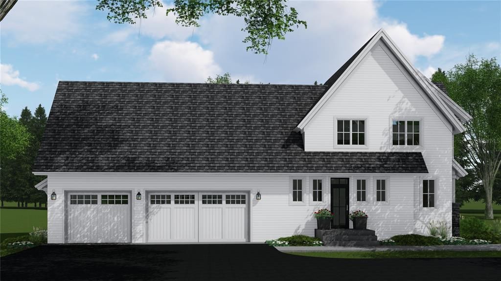 Attached, Exterior, Facade, Farmhouse