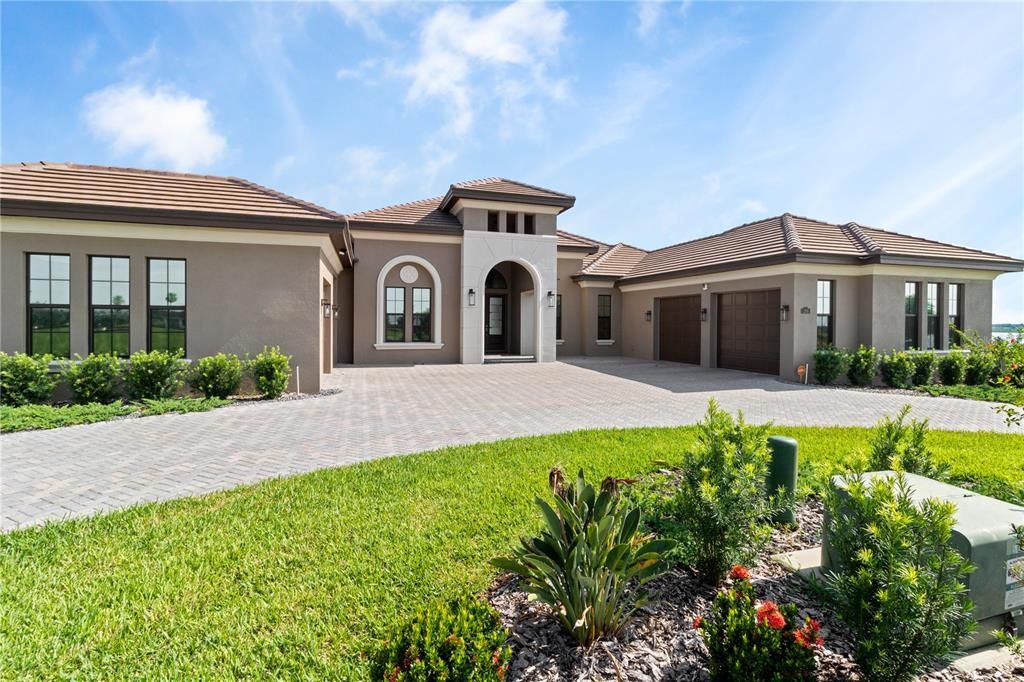 Attached, Backyard, Exterior, Facade, Mediterranean