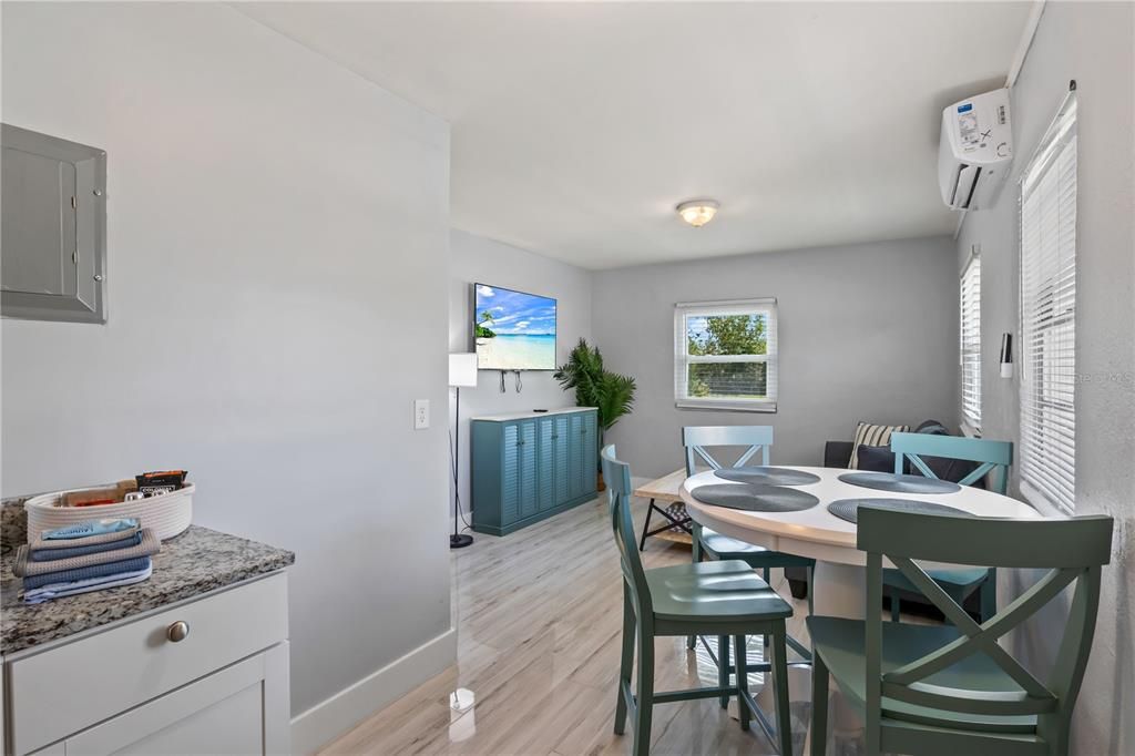 Dining room, Interior, Wood Texture Flooring