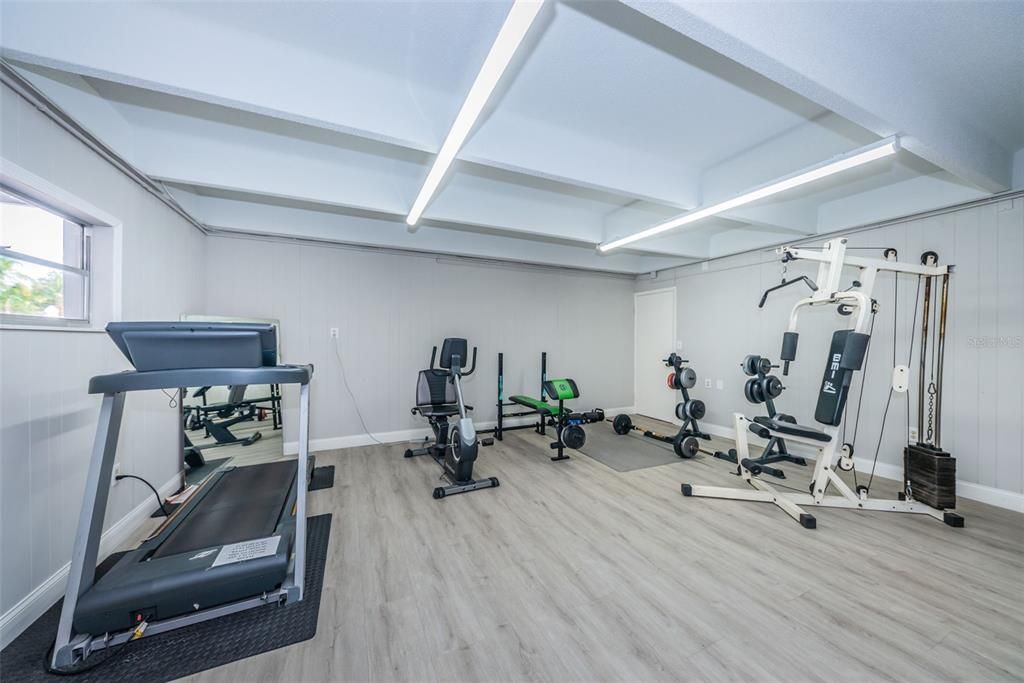 Fitness Equipment, Interior, Wood Texture Flooring
