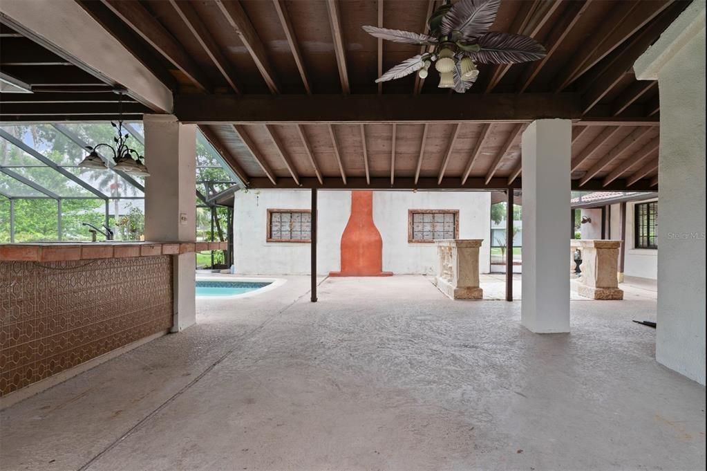 Interior, Pool, Wooden Beams