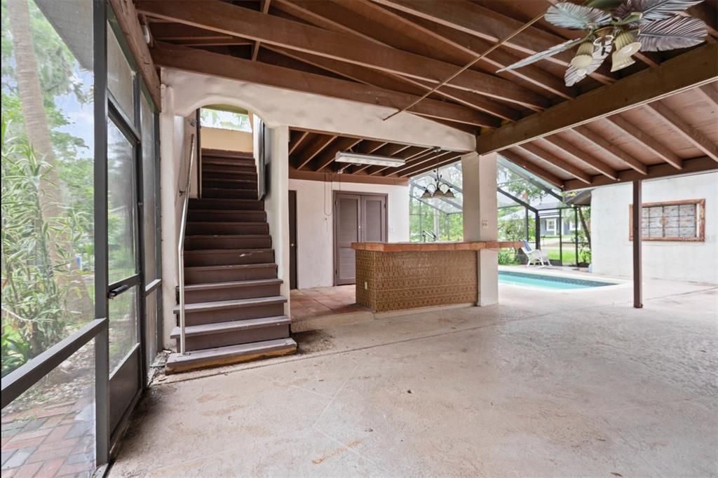 Interior, Pool, Wooden Beams, Wooden Ceilings