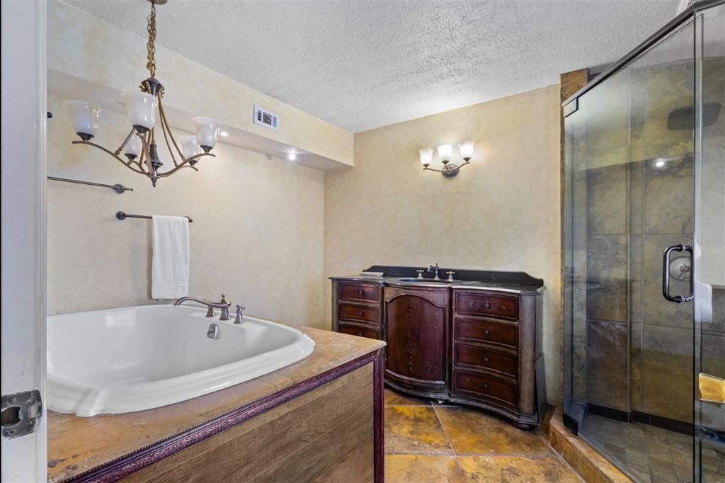 Bathroom, Glass Shower, Interior, Pendant Lights