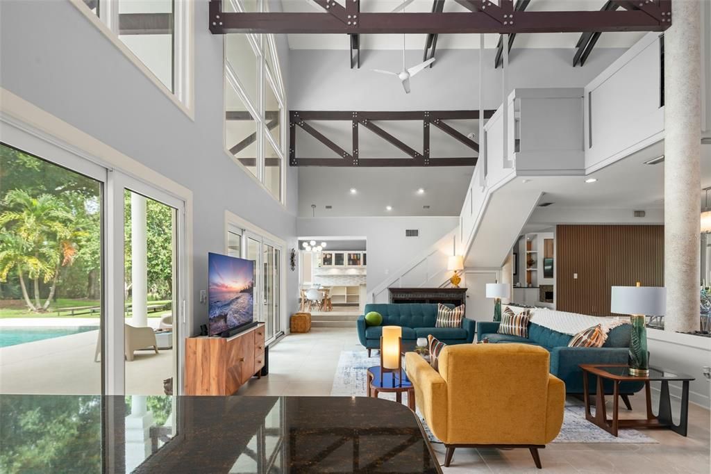 Interior, Living room, Recessed Lighting