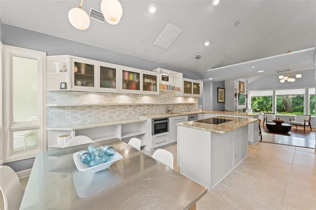 Dining room, Interior, Kitchen, Living room, Recessed Lighting