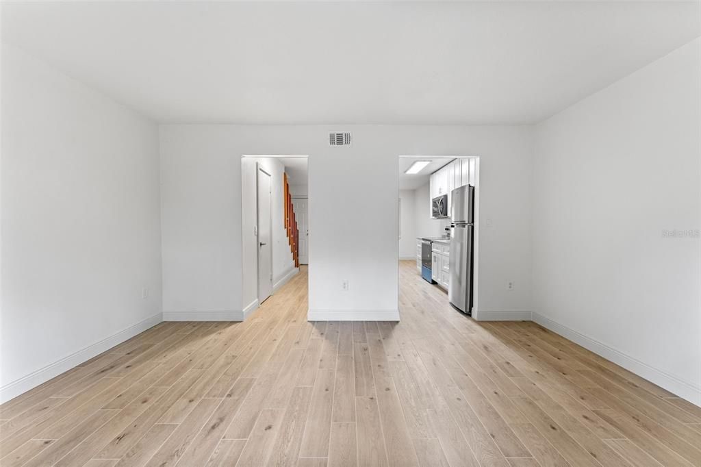 Empty room, Interior, Kitchen, Wood Texture Flooring
