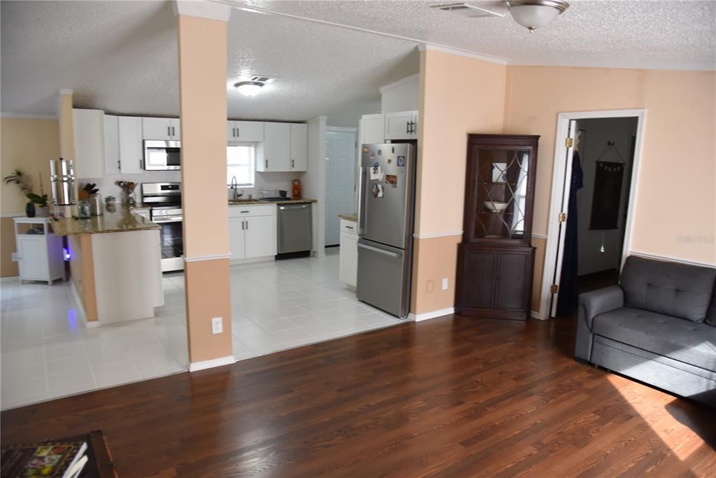 Interior, Kitchen, Wood Texture Flooring
