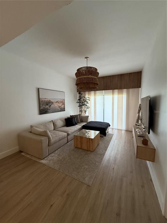 Chandelier, Interior, Living room, Wood Texture Flooring