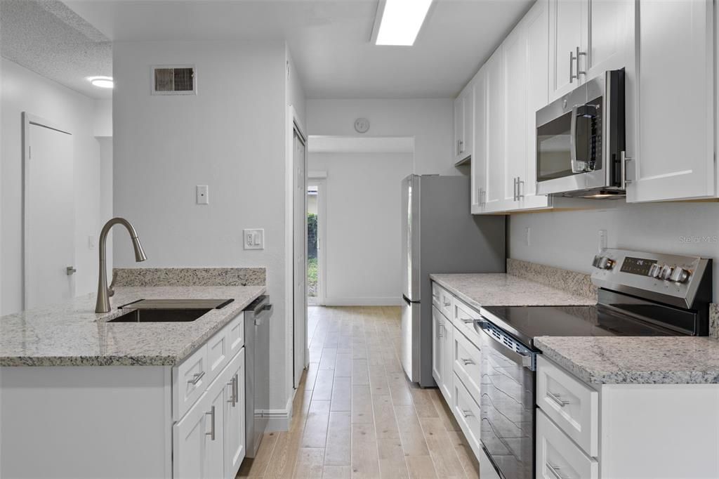 Interior, Kitchen, Wood Texture Flooring