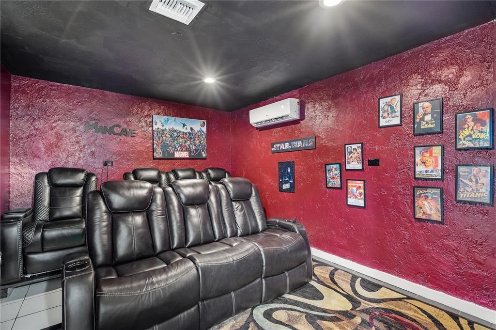 Home Theatre Room, Interior, Recessed Lighting, Theatre Room