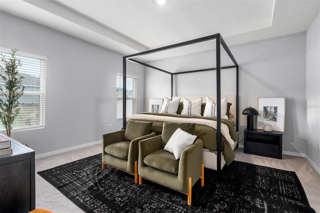 Bedroom, Interior, Recessed Lighting