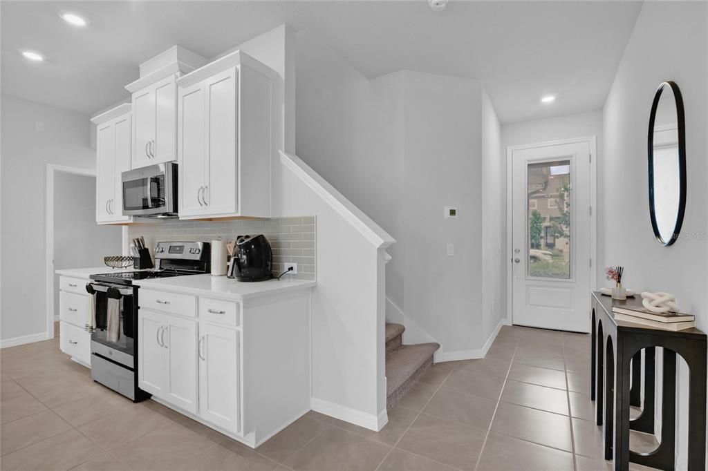 Interior, Kitchen, Recessed Lighting, Stainless Steel Appliances