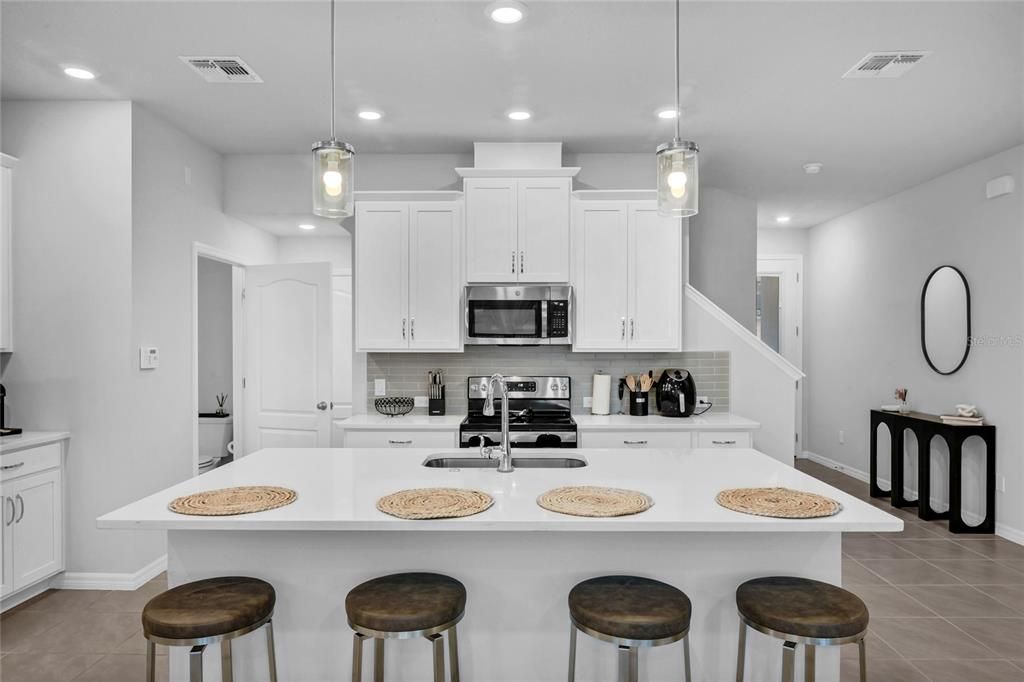 Interior, Kitchen, Pendant Lights, Recessed Lighting