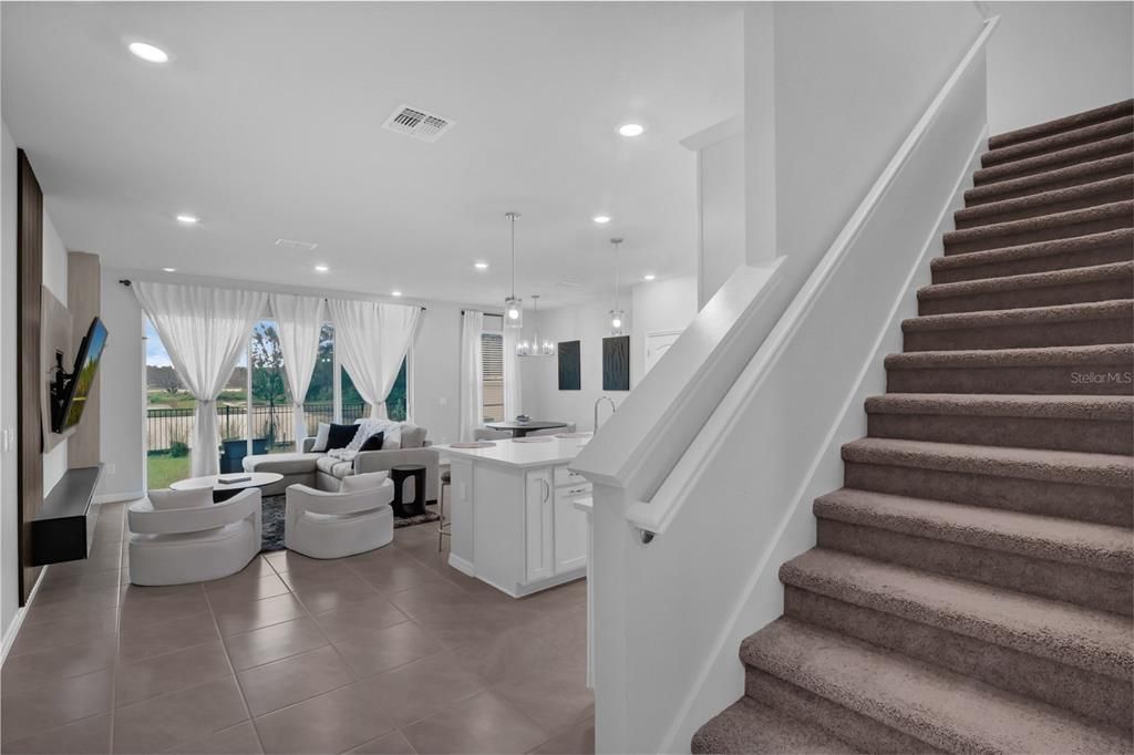 Interior, Kitchen, Living room, Pendant Lights, Recessed Lighting