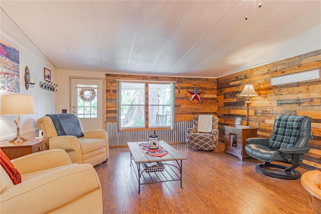 Interior, Living room, Wood Texture Flooring, Wooden Walls