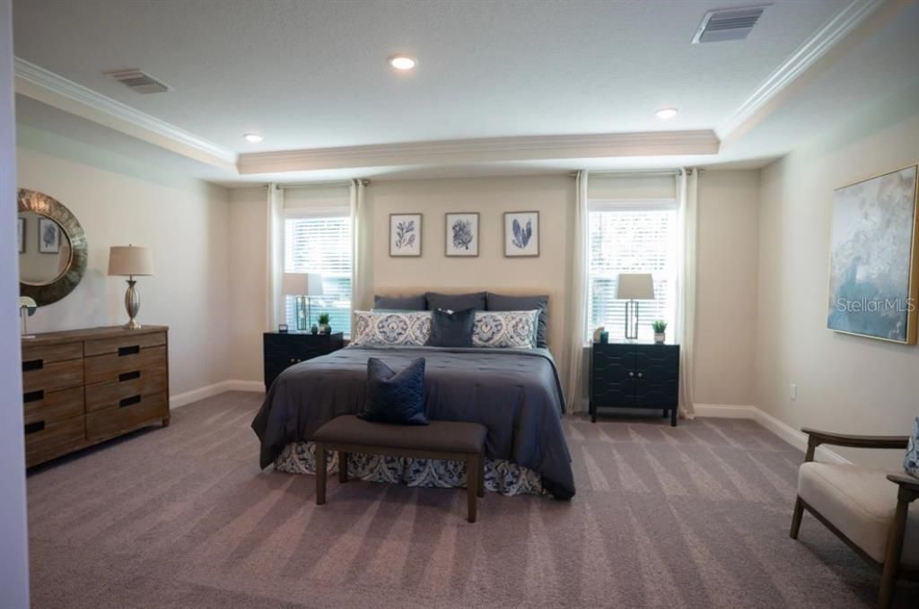 Bedroom, Interior, Recessed Lighting