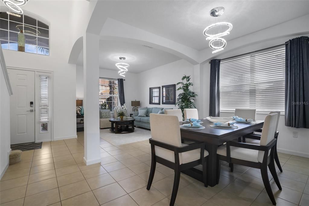 Dining room, Interior, Living room, Pendant Lights