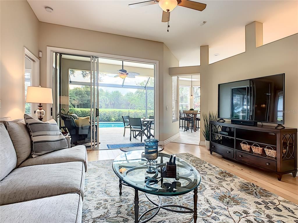 Dining room, Interior, Living room, Sun Room, Wood Texture Flooring