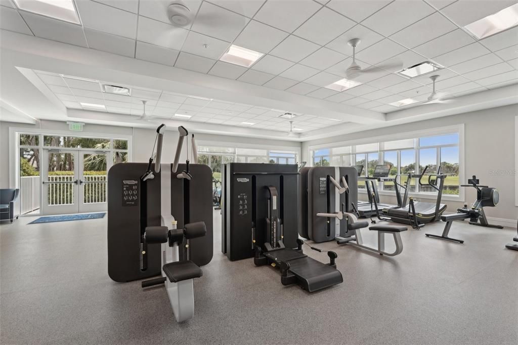 Fitness Equipment, Gym, Interior, Recessed Lighting