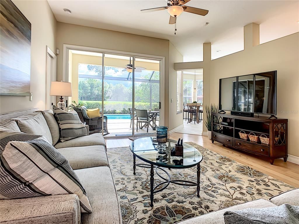 Dining room, Interior, Living room, Sun Room, Wood Texture Flooring
