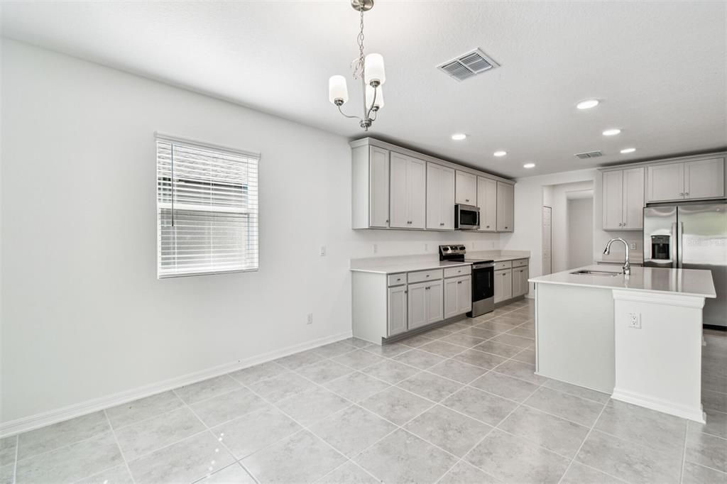 Interior, Kitchen, Pendant Lights, Recessed Lighting, Stainless Steel Appliances
