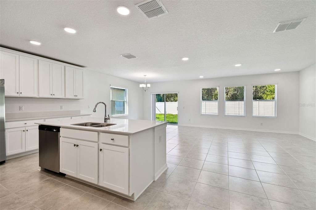 Chandelier, Interior, Kitchen, Recessed Lighting