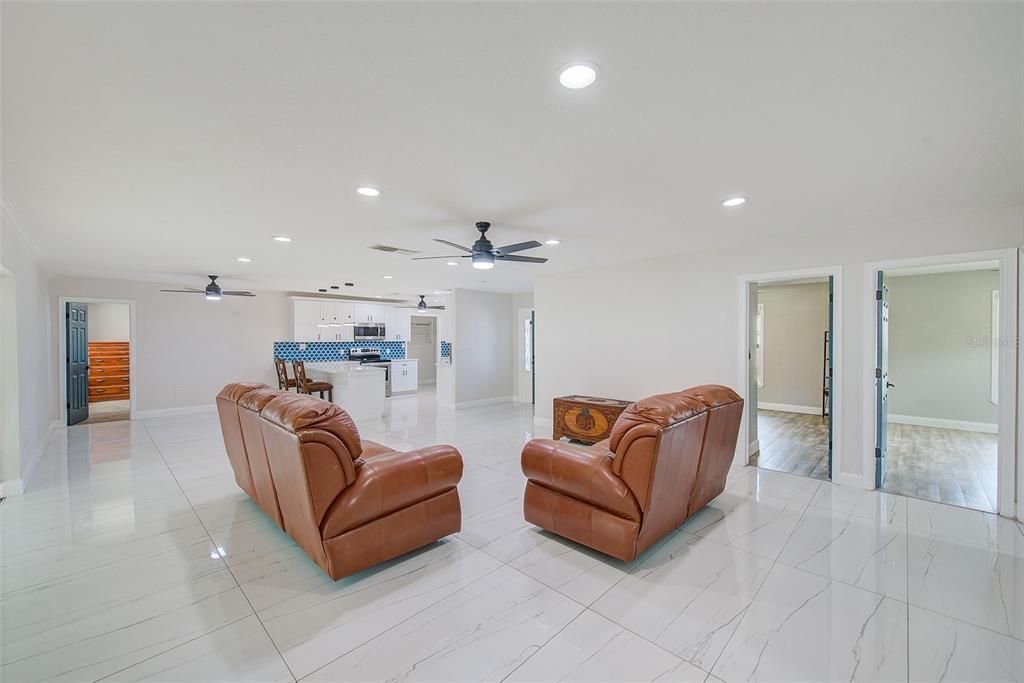 Interior, Living room, Marble, Recessed Lighting