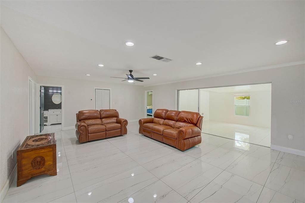 Interior, Living room, Marble, Recessed Lighting