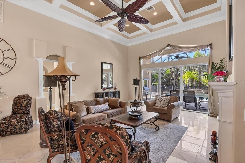 Interior, Living room, Recessed Lighting