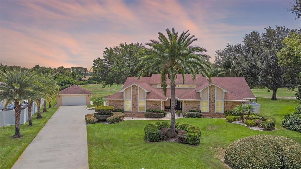 Backyard, Detached Garage, Exterior, Facade, Brick Facade, Ranch
