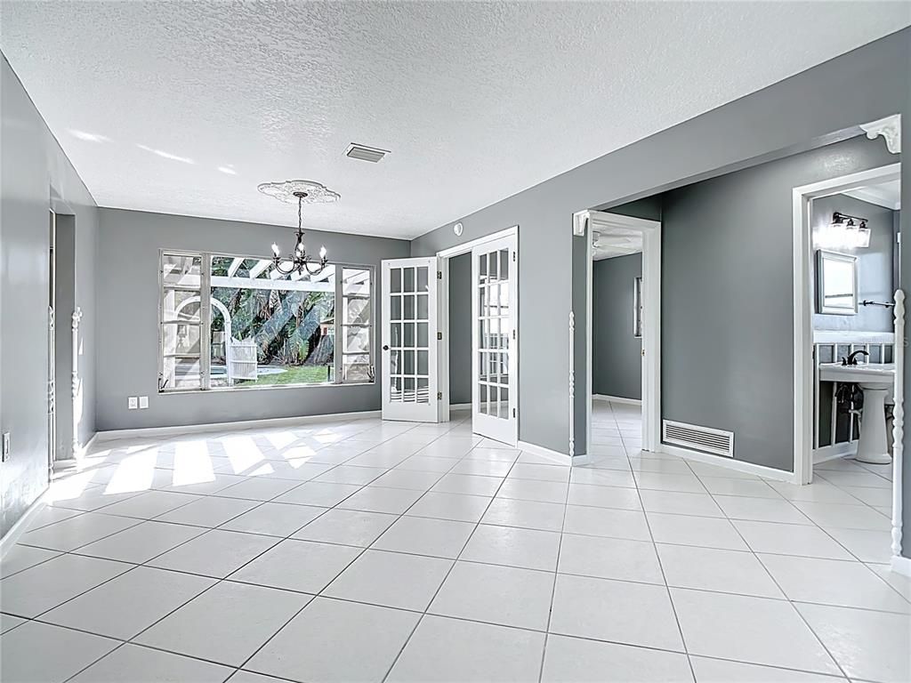 Bathroom, Chandelier, Empty room, Interior