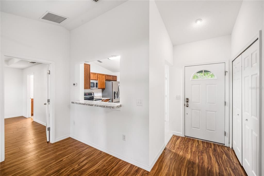 Interior, Kitchen, Wood Texture Flooring