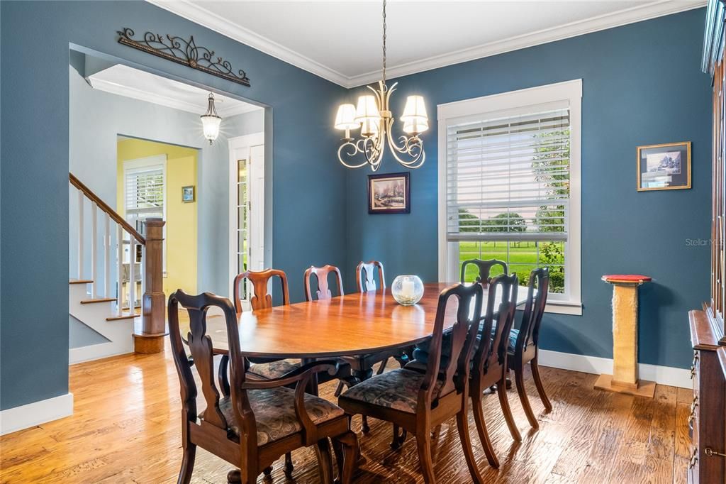 Chandelier, Dining room, Interior, Pendant Lights, Wood Texture Flooring