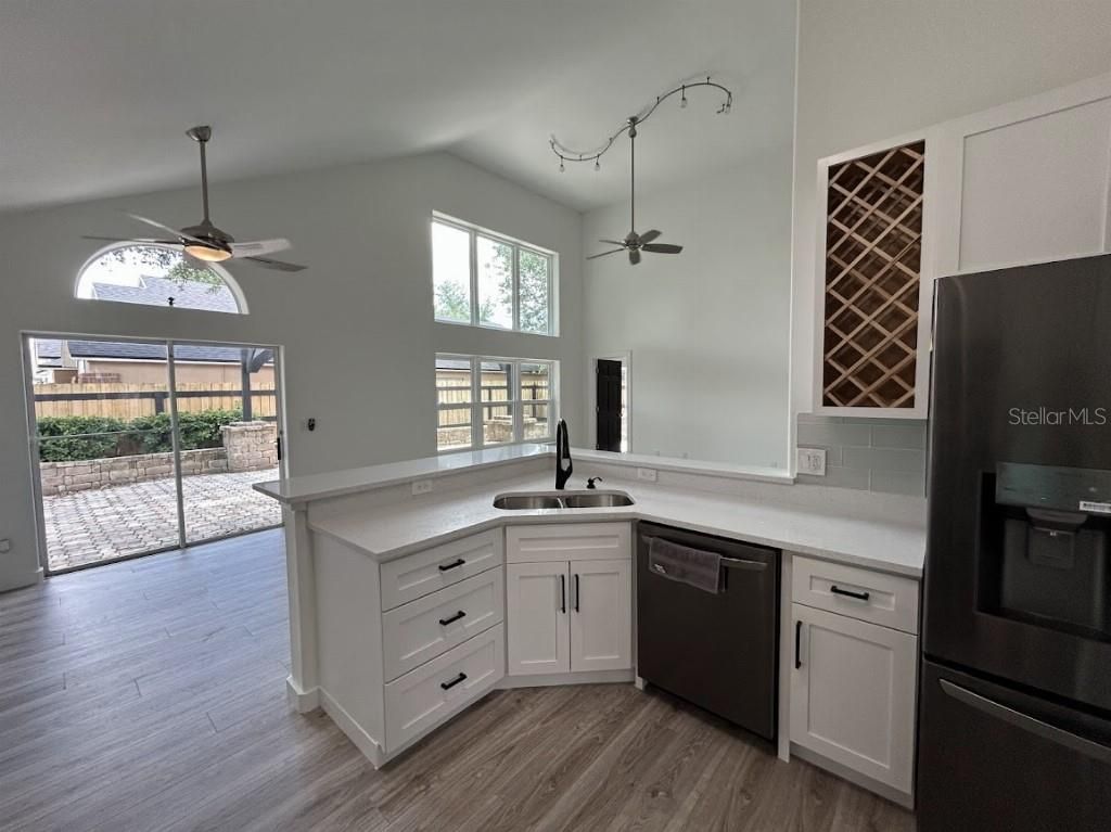 Interior, Kitchen, Wood Texture Flooring