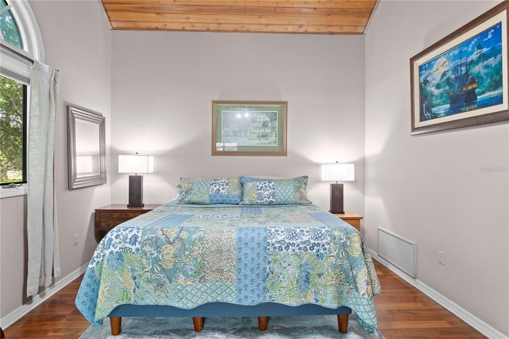Bedroom, Interior, Wooden Ceilings, Wood Texture Flooring