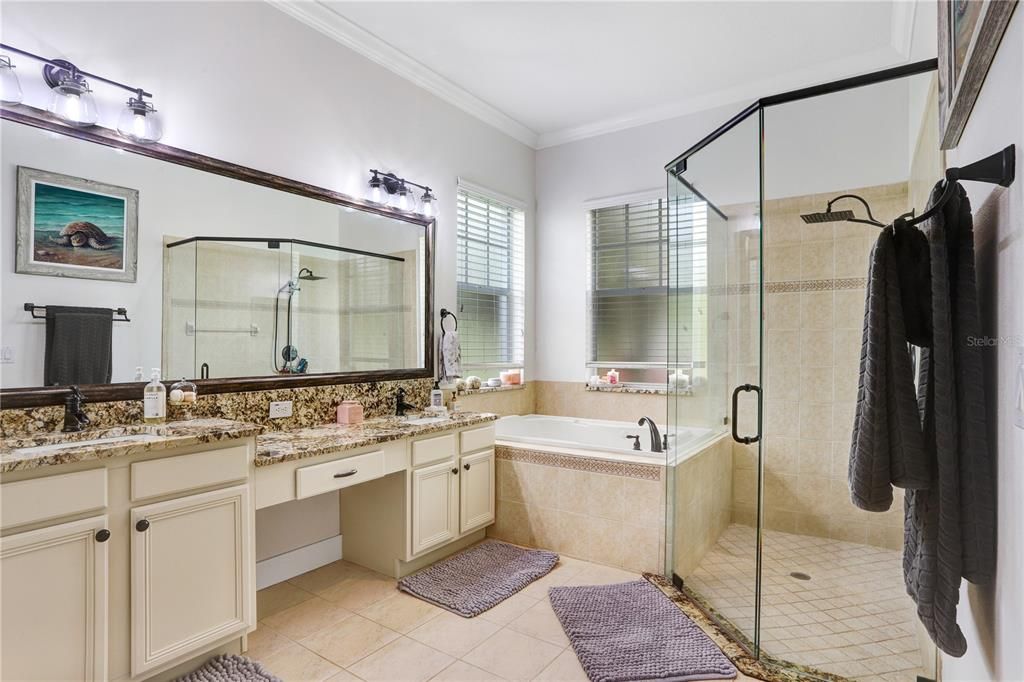 Bathroom, Dual Sink Vanities, Glass Shower, Interior