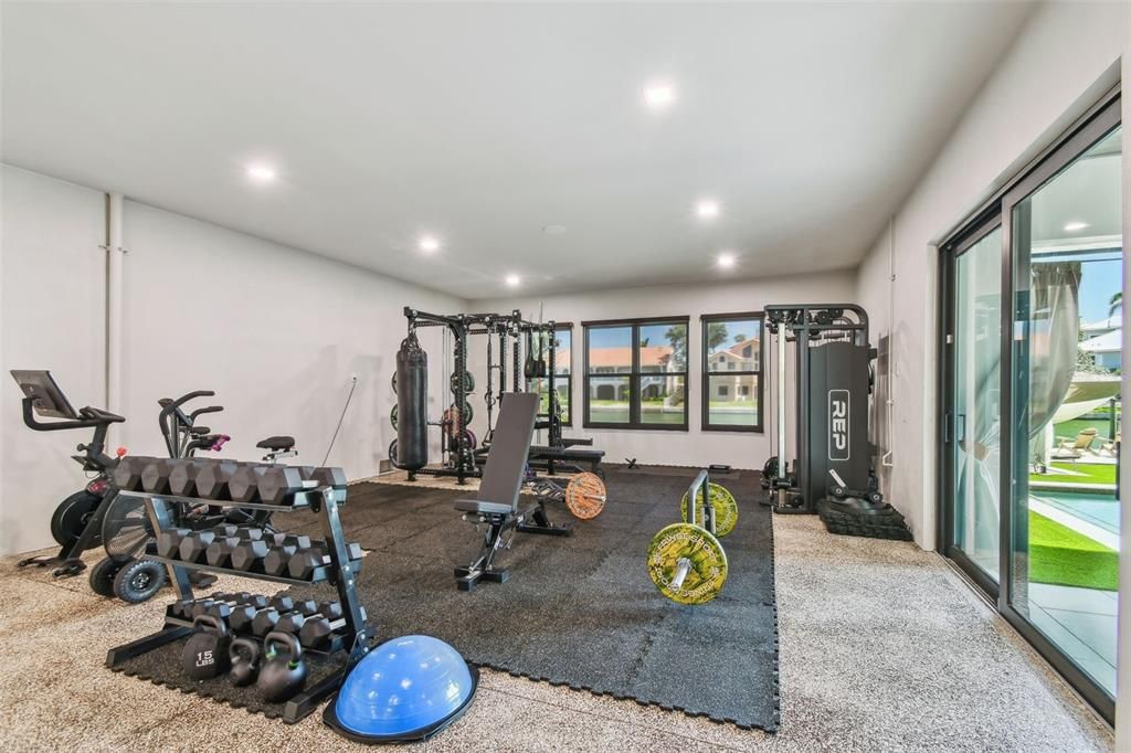 Fitness Equipment, Interior, Recessed Lighting