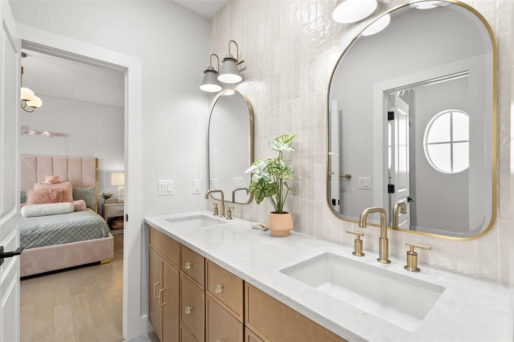 Bathroom, Bedroom, Dual Sink Vanities, Interior, Wood Texture Flooring
